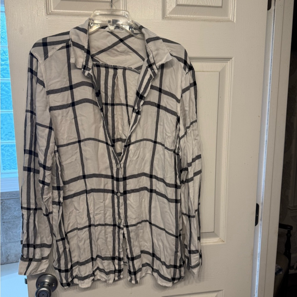 Plaid Button-Up Shirt